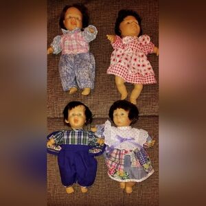 VINTAGE GIGO Expression Dolls with Colorful Outfits